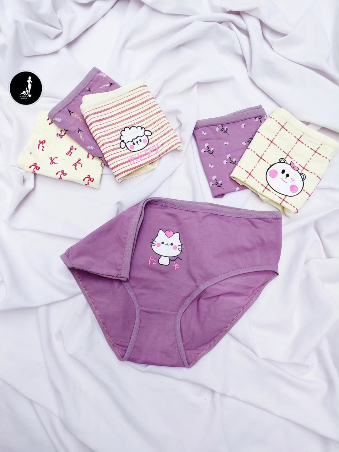 شورت زنانه نخ پنبه مدل عروسکی